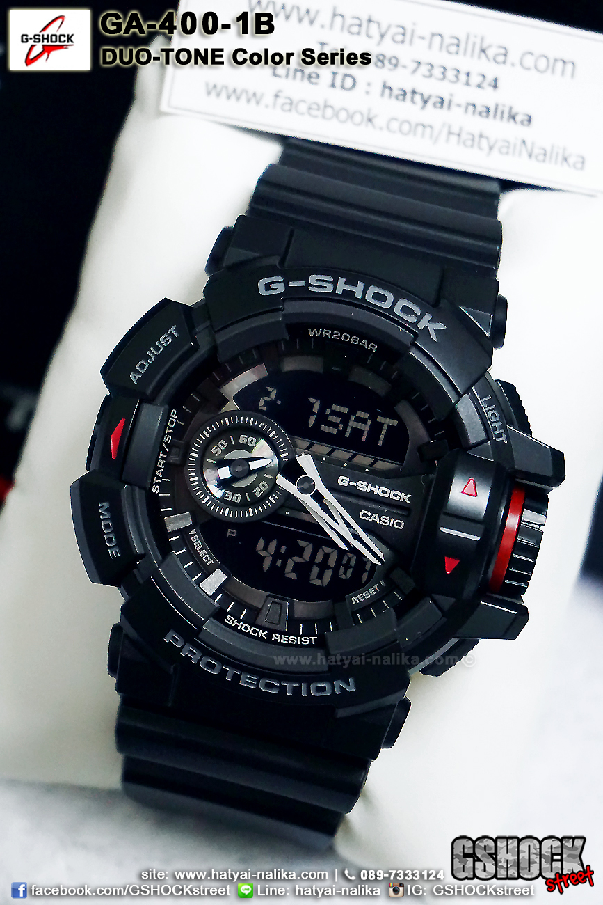 นาฬิกา คาสิโอ Casio G-Shock Standard Analog-Digital รุ่น GA-400-1B "BLACK EAGLE"
