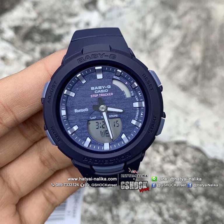 นาฬิกา Casio Baby-G G-SQUAD BSA-B100AC Activities in Natural Colors series รุ่น BSA-B100AC-2A "สี blue sea" ของแท้ รับประกัน1ปี