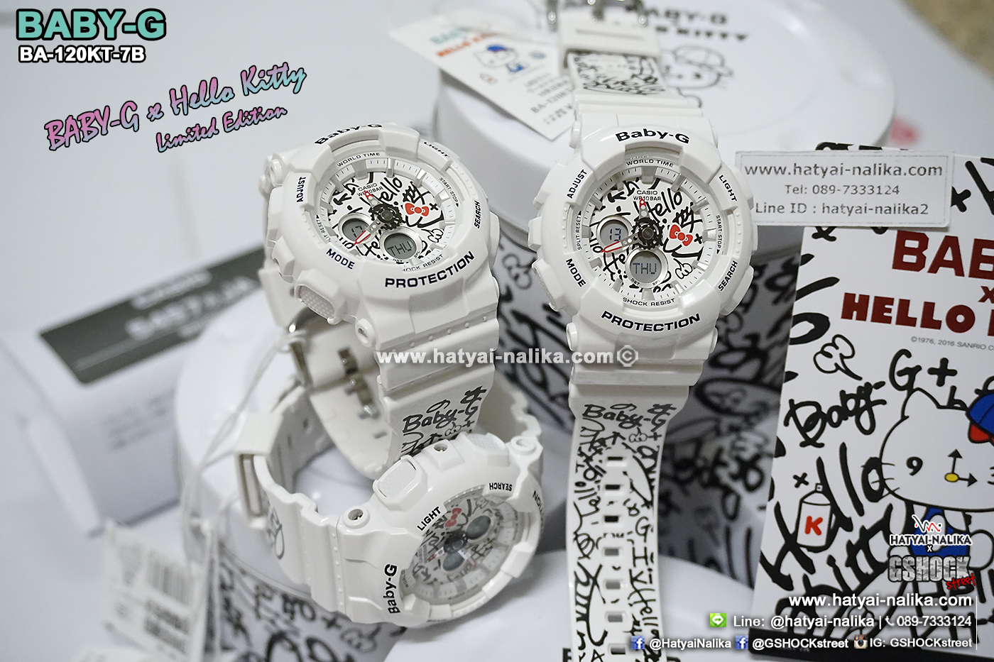 นาฬิกา Casio Baby-G x Hello Kitty Limited Edition รุ่น BA-120KT-7A ของแท้ รับประกัน1ปี