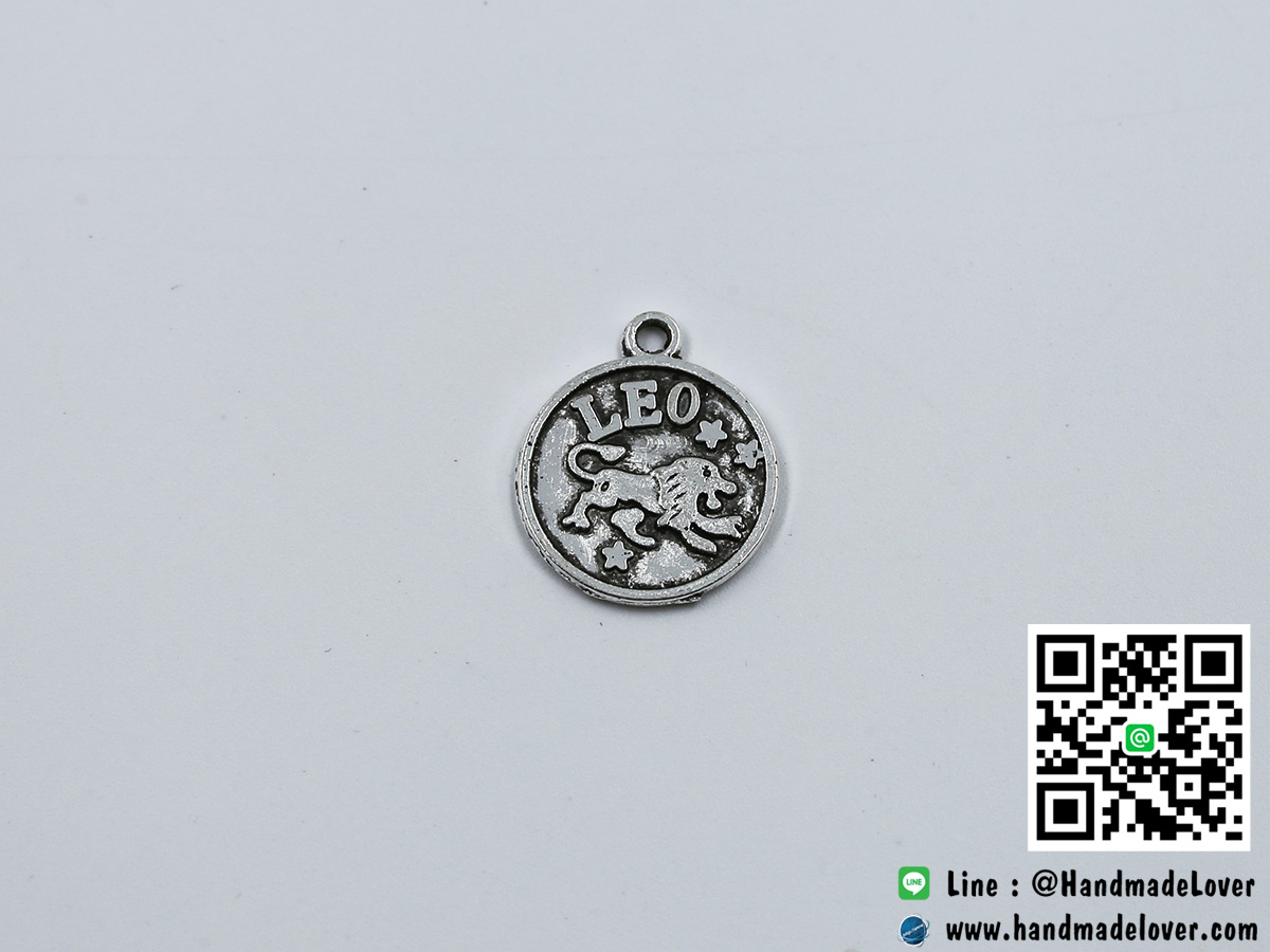 จี้โลหะ สีนิเกิล ราศีสิงห์ (Leo Zodiac)