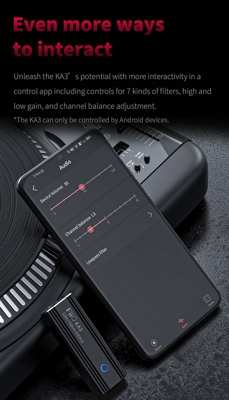 FiiO KA3 DAC/AMP พกพาระดับเรือธง รองรับ 32Bit/768kHz, DSD512