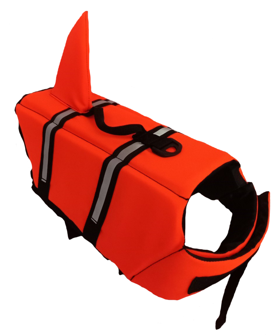 เสื้อชูชีพสุนัขแบบหางฉลาม : สีส้ม