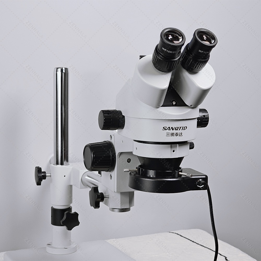 กล้องจุลทรรศน์ แบบมีแขน SANQTID trinocular stereo 7-45x Full HD รุ่น ZSA-45-HD