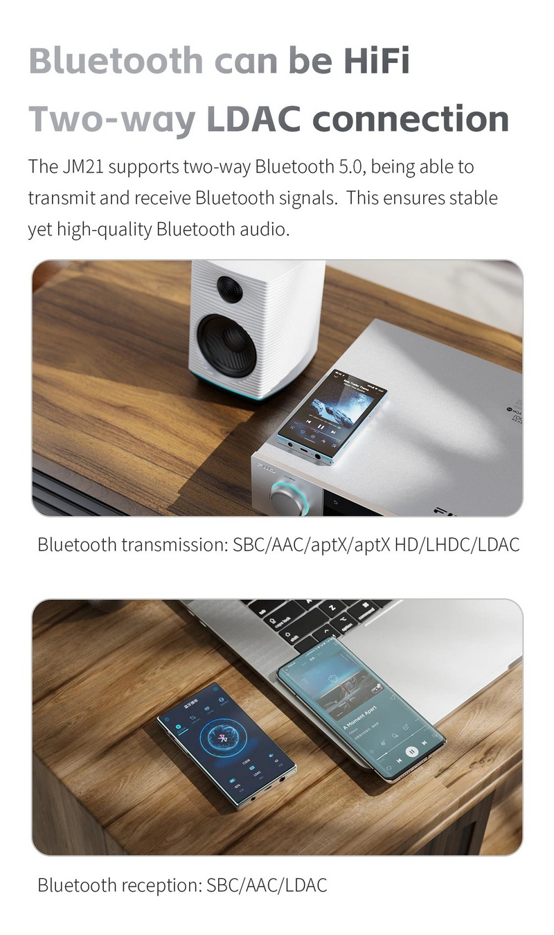 FiiO JM21 DAP พกพา ชิป Dual CS43198 + Dual SGM8262 รองรับ Hi-Res ประกันศูนย์ไทย