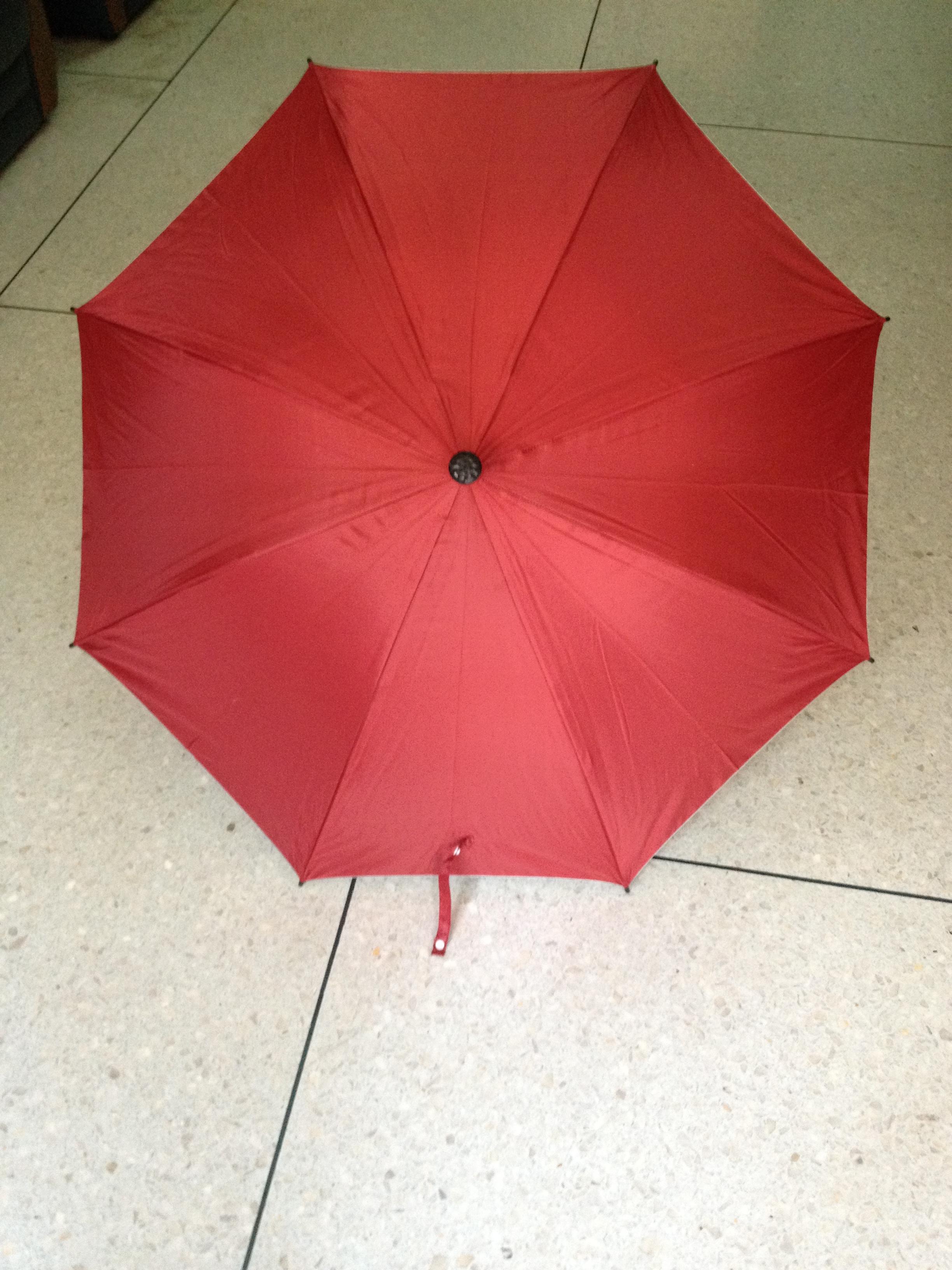 ร่มไม้เท้า24นิ้ว ออโต้เปิด ผ้าUV ด้ามไม้เท้าสีดำ โครงโลหะ ปลอกPVC คละสี