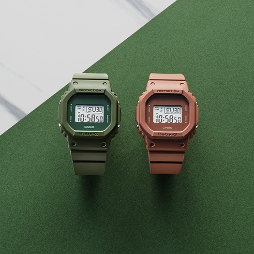 นาฬิกา Casio Baby-G Special Color EARTH TONE series รุ่น BGD-560ET-3 (สี Moss Green) ของแท้ รับประกัน1ปี