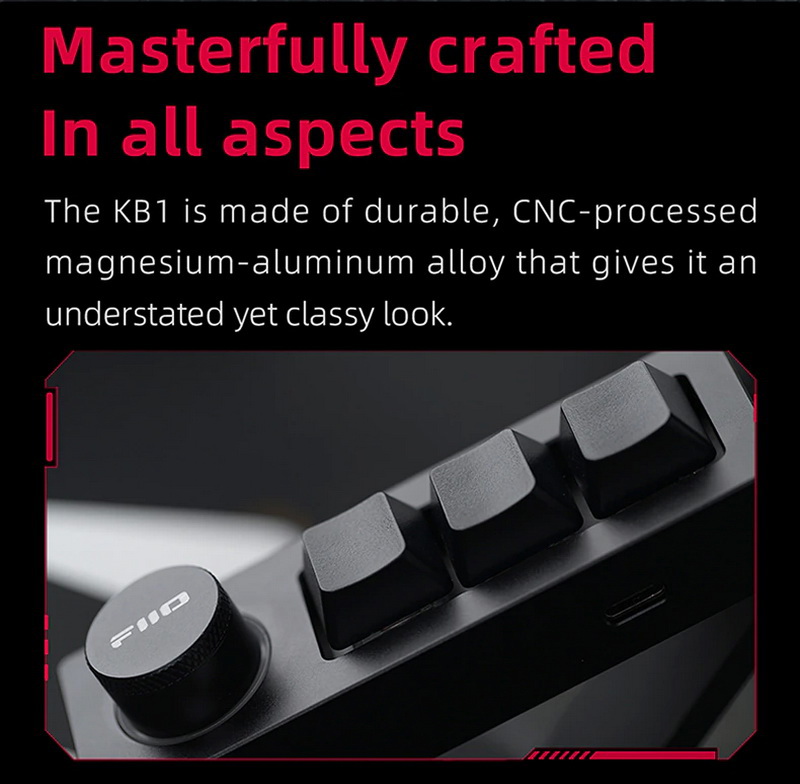 ขาย FiiO KB1 คีย์บอร์ด Mechanical สำหรับเครื่องเสียง ตั้งมาโครได้ ประกันศูนย์ไทย