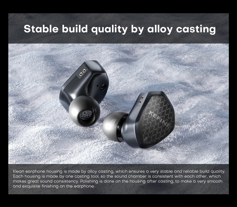 KEFINE Klean หูฟัง IEMs ไดรเวอร์ Dynamic สายชุบเงิน เปลี่ยนท่อนำเสียงได้ ประกันศูนย์ไทย