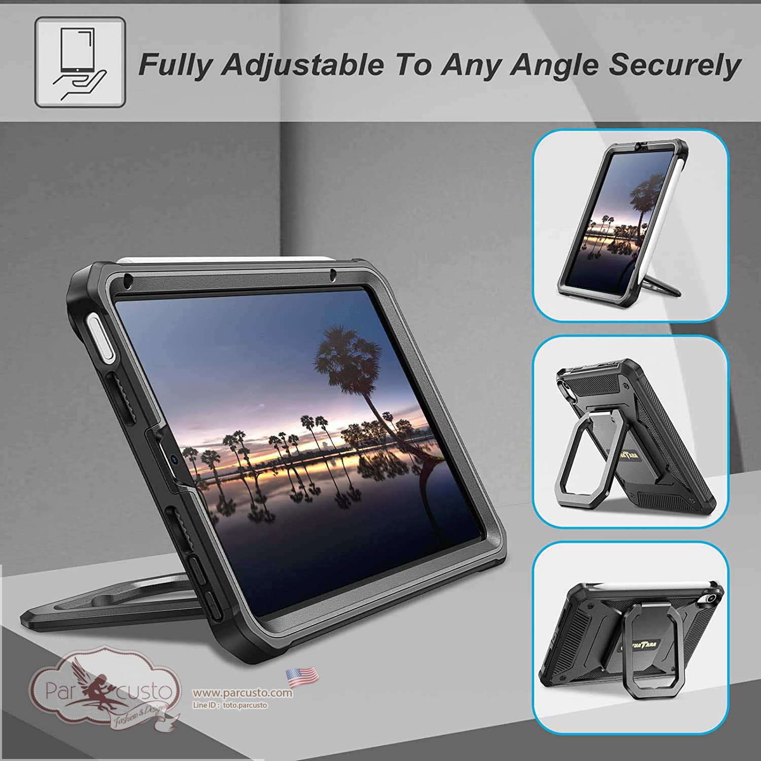 เคสกันกระแทก Apple iPad mini 6 2021 [Tuatara Magic Ring] จาก Fintie [Pre-order USA]