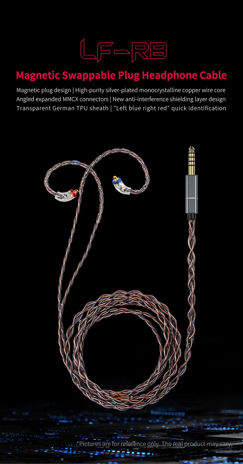 ขาย FiiO LF-RB สายอัพเกรดหูฟังชุบเงินผลึกเดี่ยว ถอดเปลี่ยนหัวแจ๊คได้