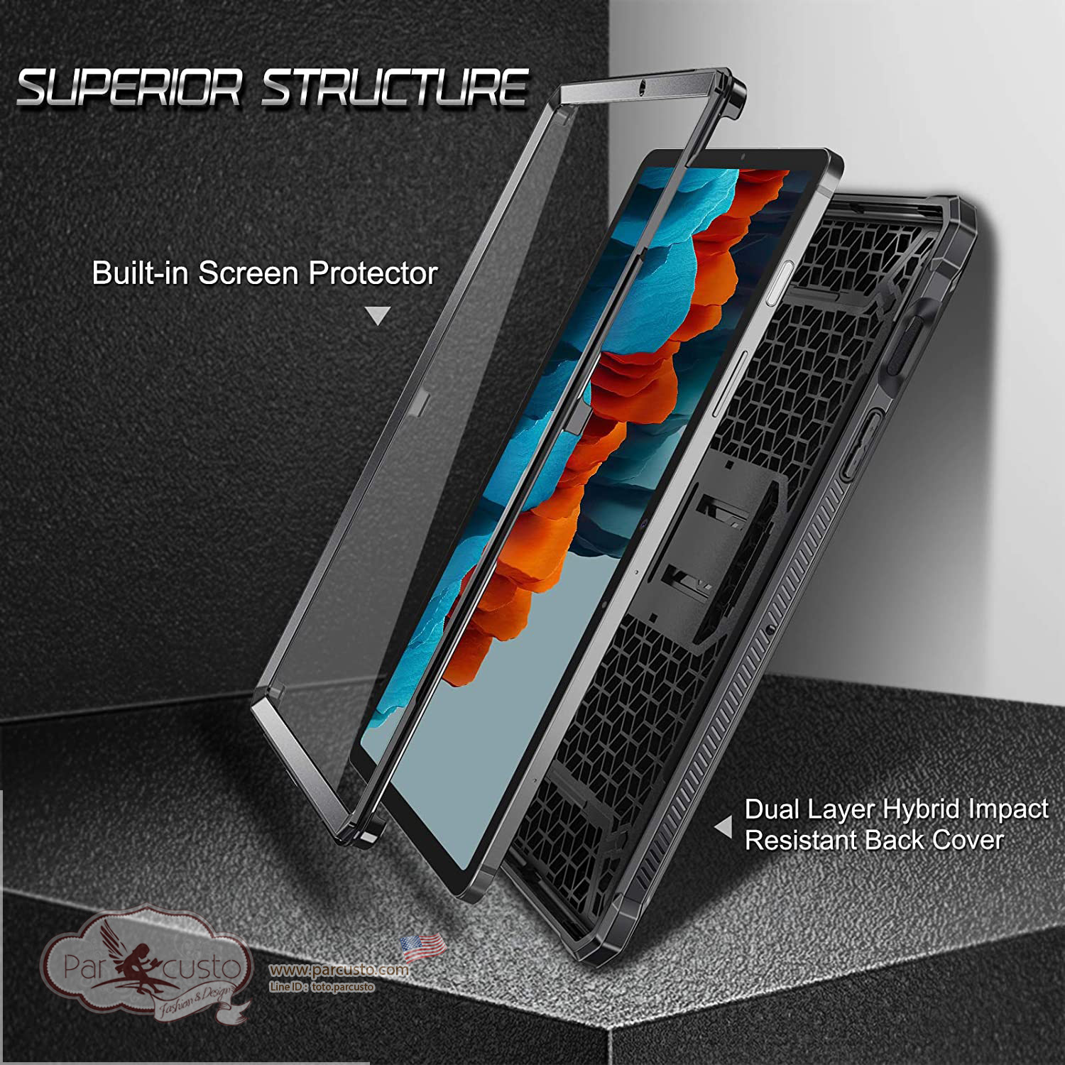 เคสกันกระแทก Samsung Galaxy Tab S7 11'' 2020 [TUATARA] จาก Fintie [Pre-order USA]