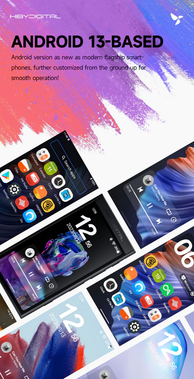 Hiby Digital M300 เครื่องเล่นเพลง Android พกพา มี Playstore มีลำโพงในตัว รองรับ Hires + Hires Wireless