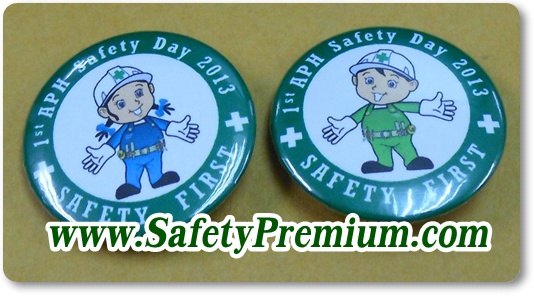 ตัวอย่างเข็มกลัด SAFETY DAY