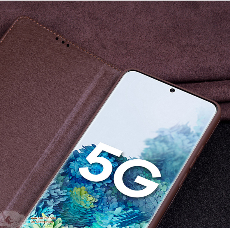 เคสหนังวัวแท้ ลายหนังจระเข้ Samsung Galaxy S20 ultra จาก Wobiloo [Pre-order]