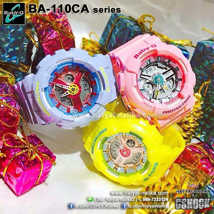 นาฬิกา Casio Baby-G Girls' Generation Sweet Candy Pastel series รุ่น BA-110CA-9A (เหลืองพาสเทล) ของแท้ รับประกัน1ปี