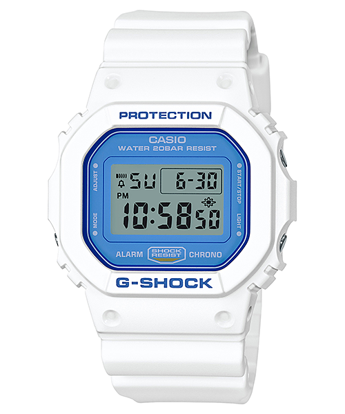นาฬิกา Casio G-Shock White & Blue series รุ่น DW-5600WB-7 ของแท้ รับประกัน 1 ปี (นำเข้าJapan กล่องหนังญี่ปุ่น) ไม่มีวางขายในไทย