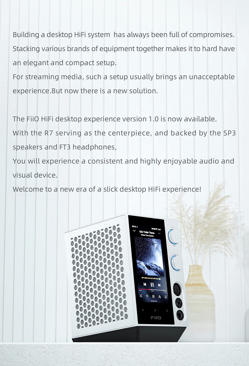 FiiO R7 เครื่องเล่นเพลงสตีมมิ่งตั้งโต๊ะ DAP+DAC+AMP ครบจบในตัว รองรับ MQA, Roon Ready