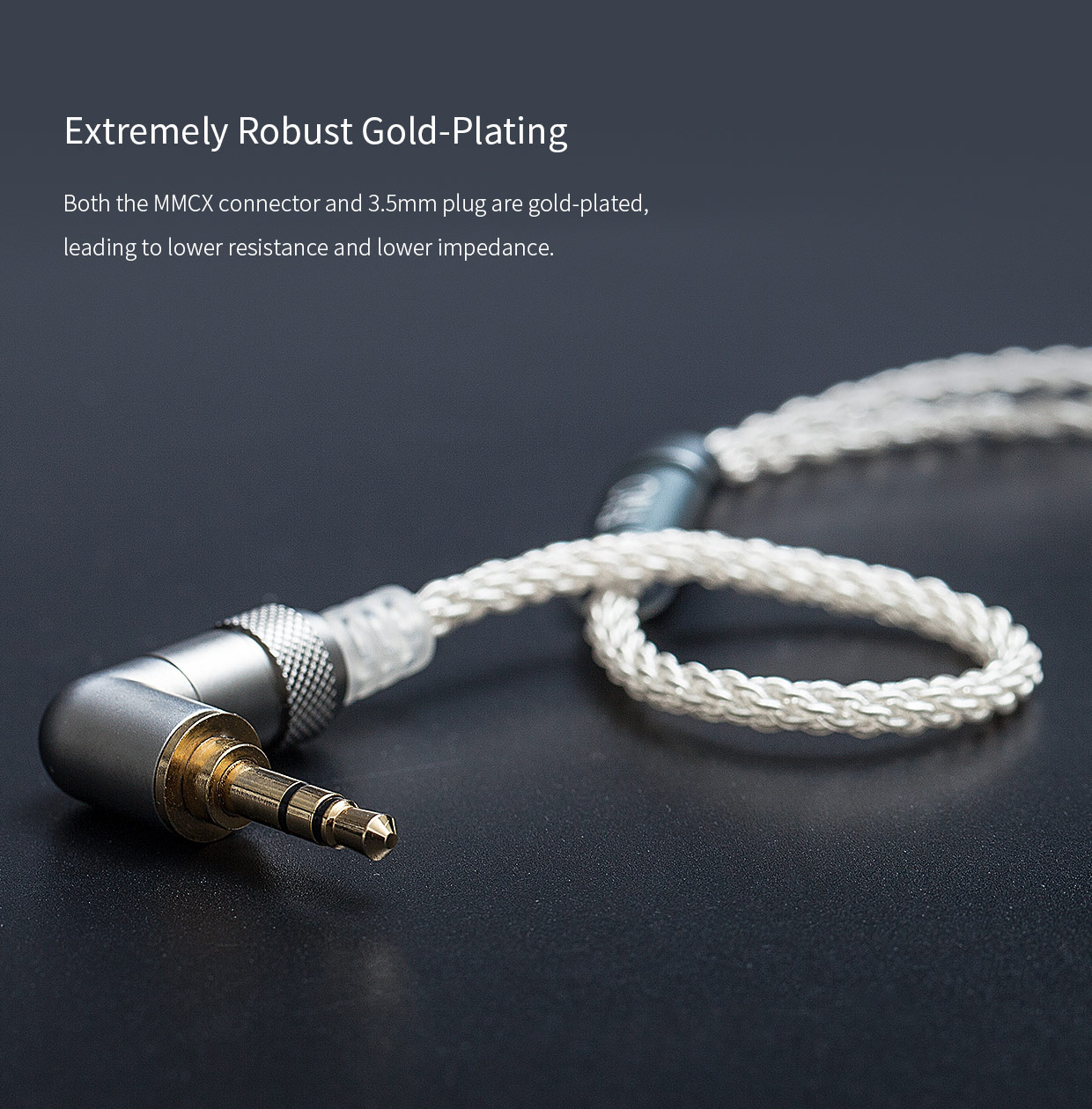 ขาย FiiO LC-3.5BS สายทองแดงชุบเงินถักแบบ High-Purity ขั้ว MMCX