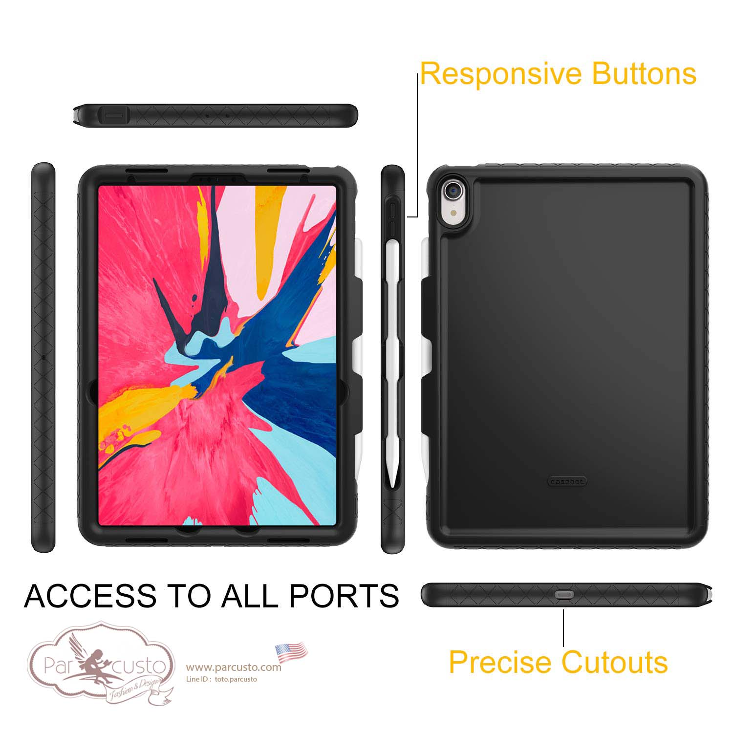 เคสซิลิโคนกันกระแทก Apple iPad Pro 11 inch (2018) [Mighty Shield] จาก Fintie [หมด]