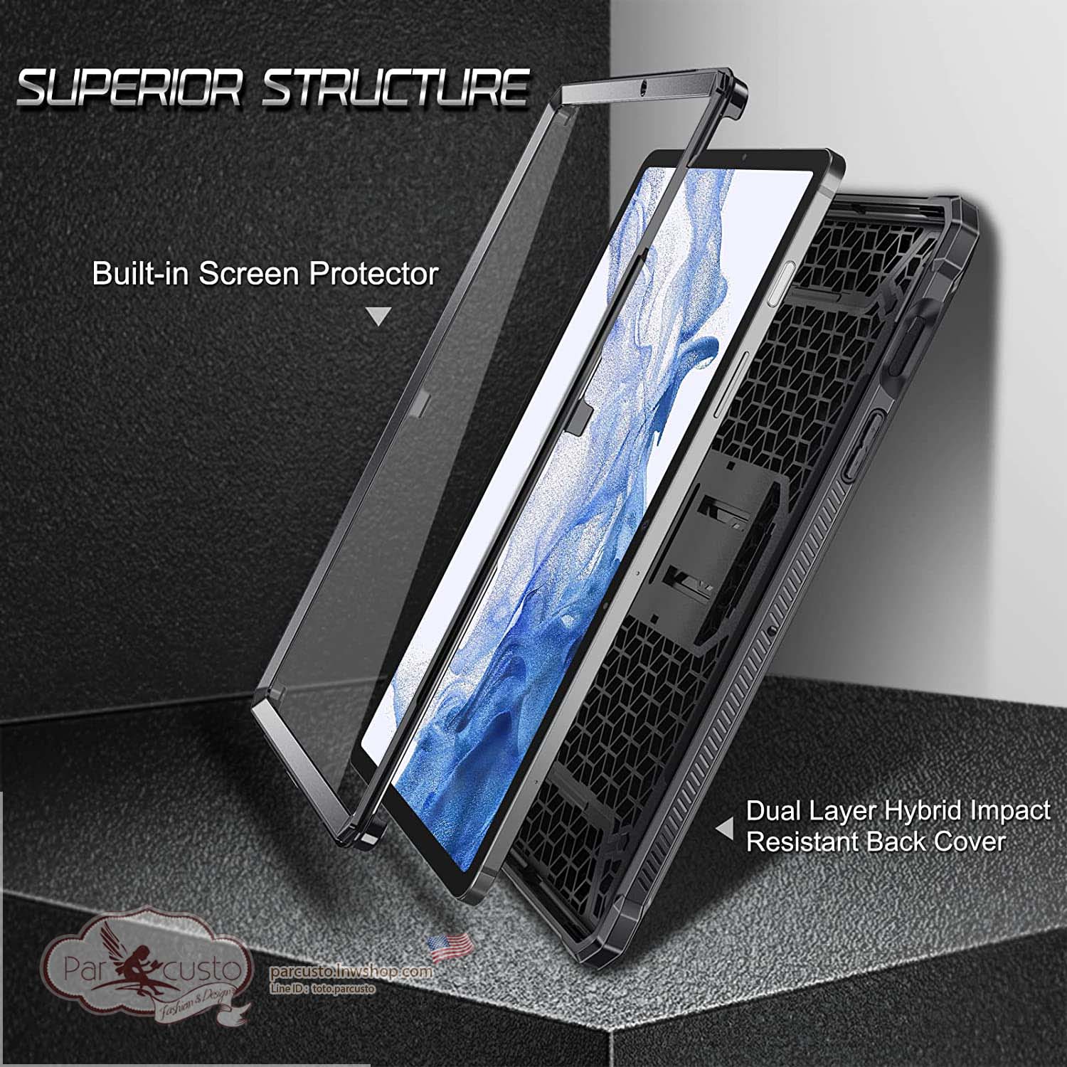 เคสกันกระแทก Samsung Galaxy Tab S8 / Tab S7 11นิ้ว [Tuatara] จาก Fintie[Pre-order USA]