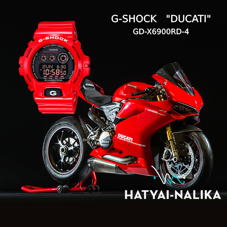 นาฬิกา Casio G-Shock Limited model Solid Red RD series รุ่น GD-X6900RD-4 "DUCATI" ของแท้ รับประกัน 1 ปี (หายากมากๆ)