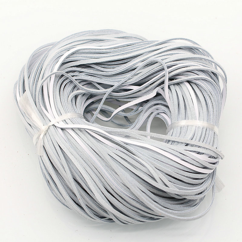 หนังแท้ สีขาว ขนาด กว้าง 3 mm.