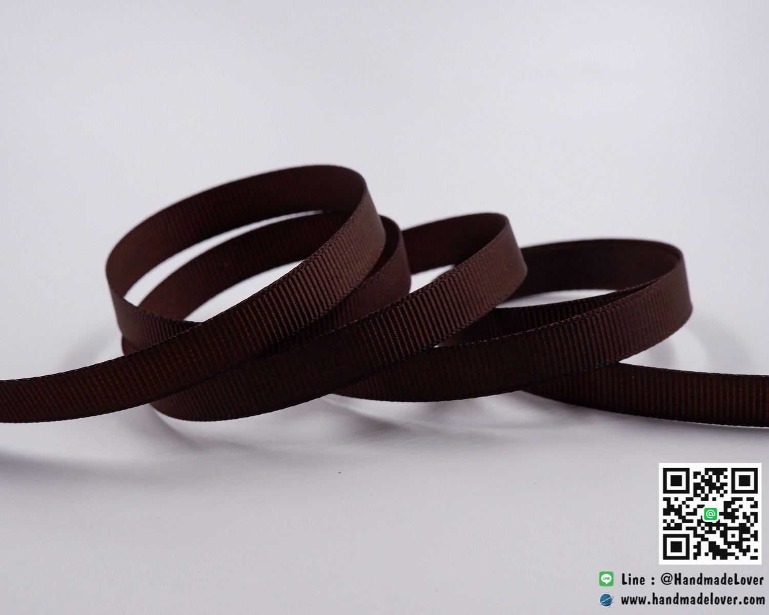 ริบบิ้นผ้าสีน้ำตาลเข้ม (18)