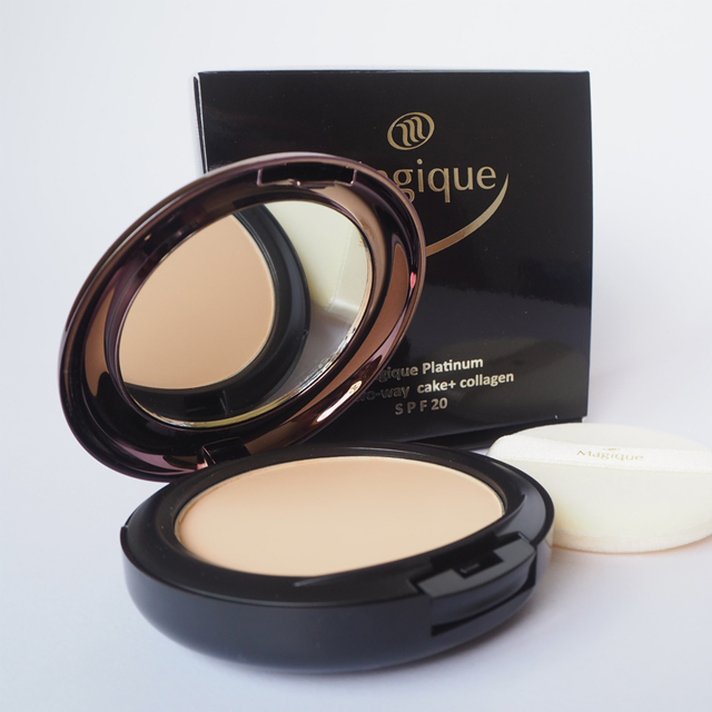 แป้งเมจิกแพลตตินัม ตลับจริงขนาด 14 กรัม -สี M3- Natural White ( ขาวเหลือง )