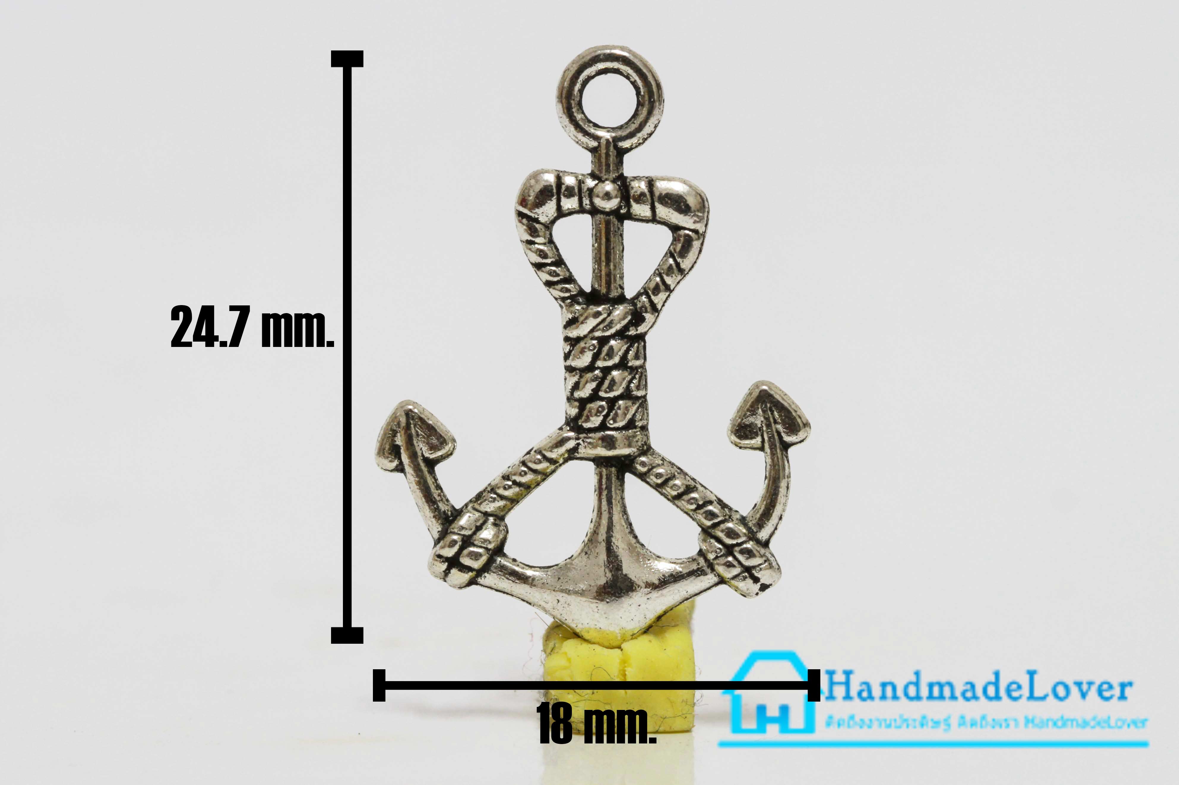 จี้โลหะ วินเทจ สีเงิน รูปสมอเรือ