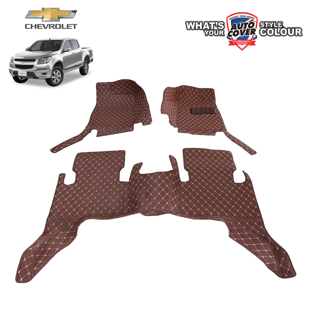 พรมรถยนต์ 6D รถ CHEVROLET COLORADO 4 DOOR ปี 2013-2018 ชุดภายในห้องโดยสาร จำนวน 3 ชิ้น