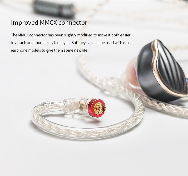 ขาย FiiO LC-2.5BS สายทองแดงชุบเงินถักแบบ High-Purity ขั้ว MMCX