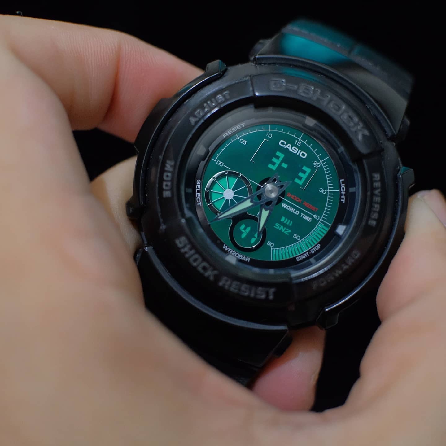 นาฬิกา คาสิโอ Casio G-Shock Standard Analog-Digital รุ่น G-301B-1A "G-Spike BLACK OUT" หายาก