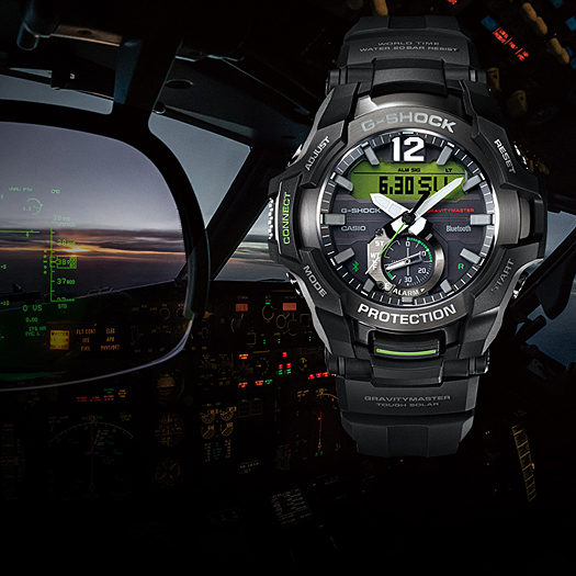 นาฬิกา Casio G-Shock นักบิน GRAVITYMASTER BLUETOOTH รุ่น GR-B100-1A3 ของแท้ รับประกัน1ปี