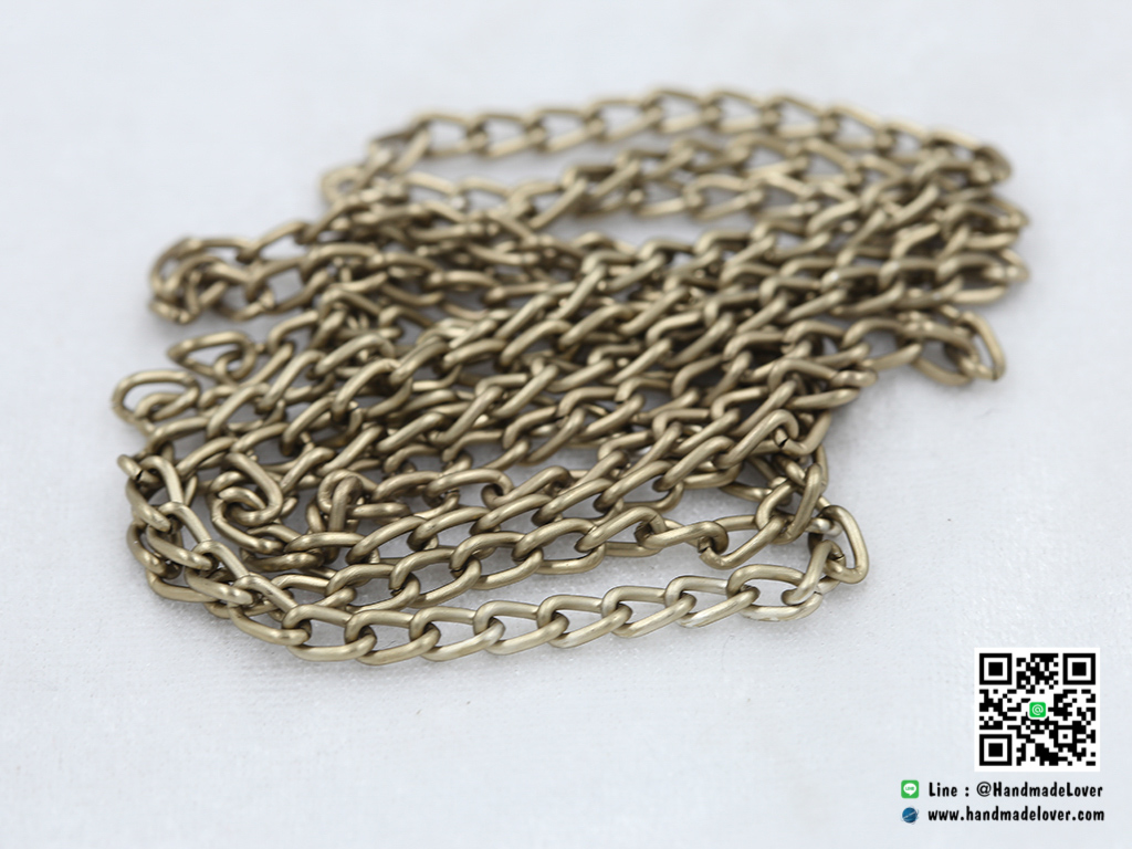 โซ่อลูมิเนียม สีทองรมดำ ขนาด 5*7 มม