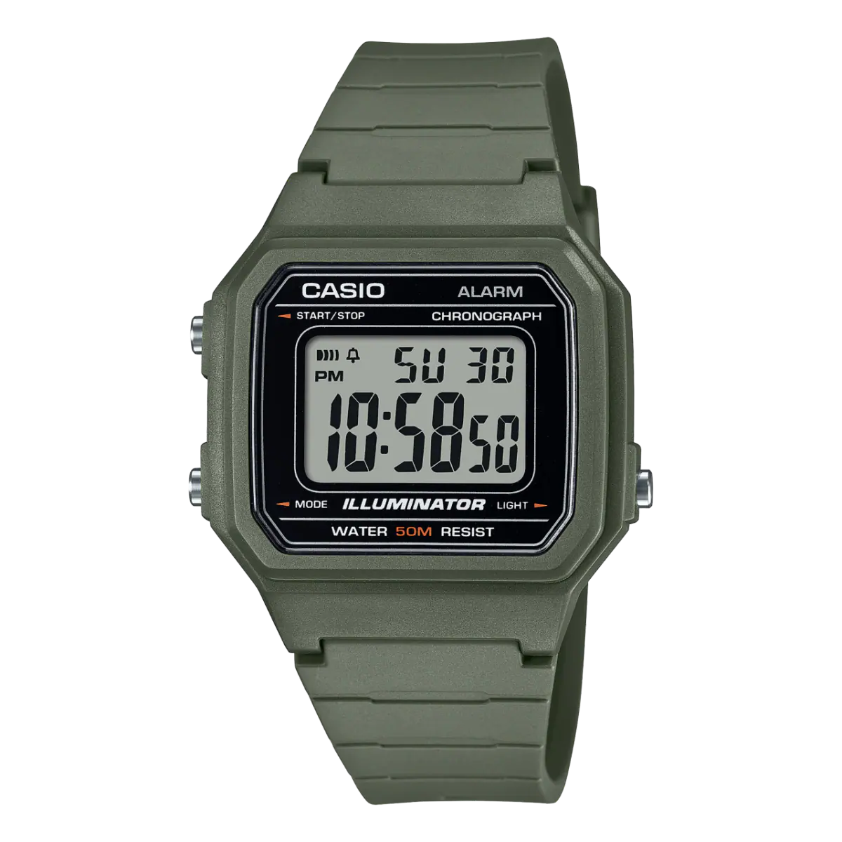 นาฬิกา Casio STANDARD DIGITAL รุ่น W-217H-5AV ของแท้ รับประกัน1ปี