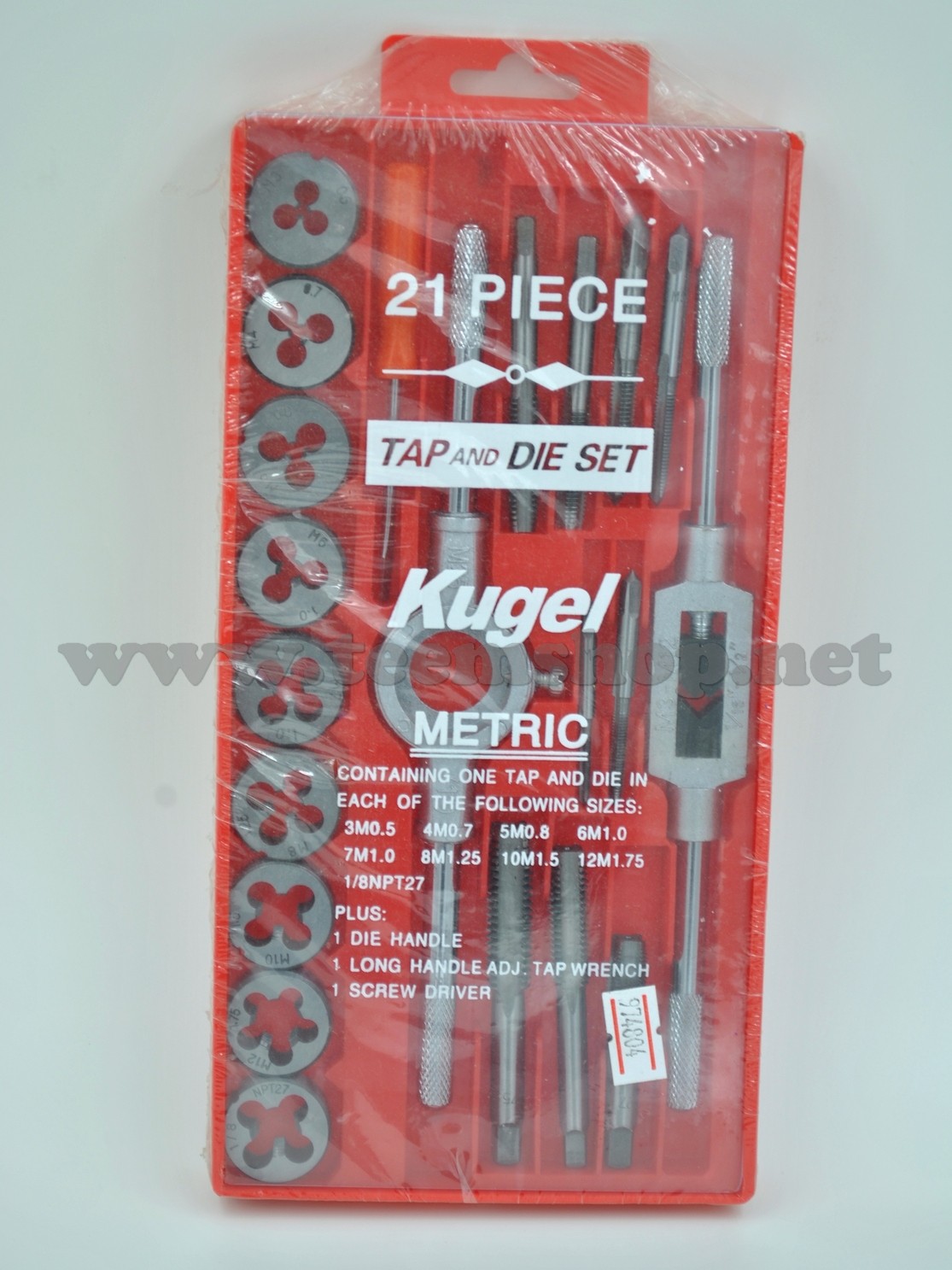 KUGEL ดอกต๊าปเกลียว ชุด 21 ตัวมิล 3-12 มิล
