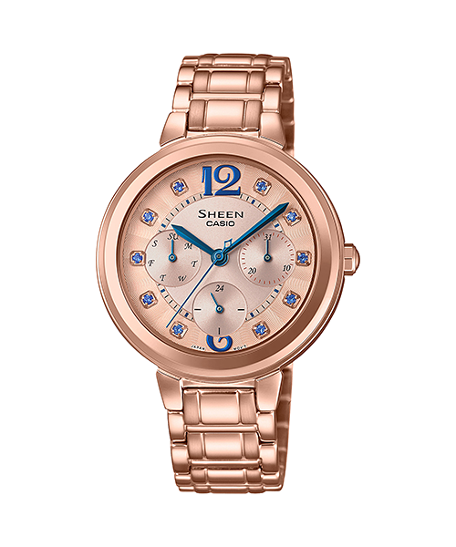 นาฬิกา คาสิโอ Casio SHEEN MULTI-HAND SHE-3048 series รุ่น SHE-3048PG-7B ของแท้ รับประกัน1ปี