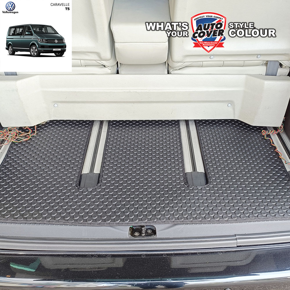 พรมปูพื้นรถยนต์ พรมกระดุม รถ VW CARAVELLE T5 ปี 2004-2016 พรมรถยนต์ชุดเต็มทั้งคัน จำนวน 7 ชิ้น