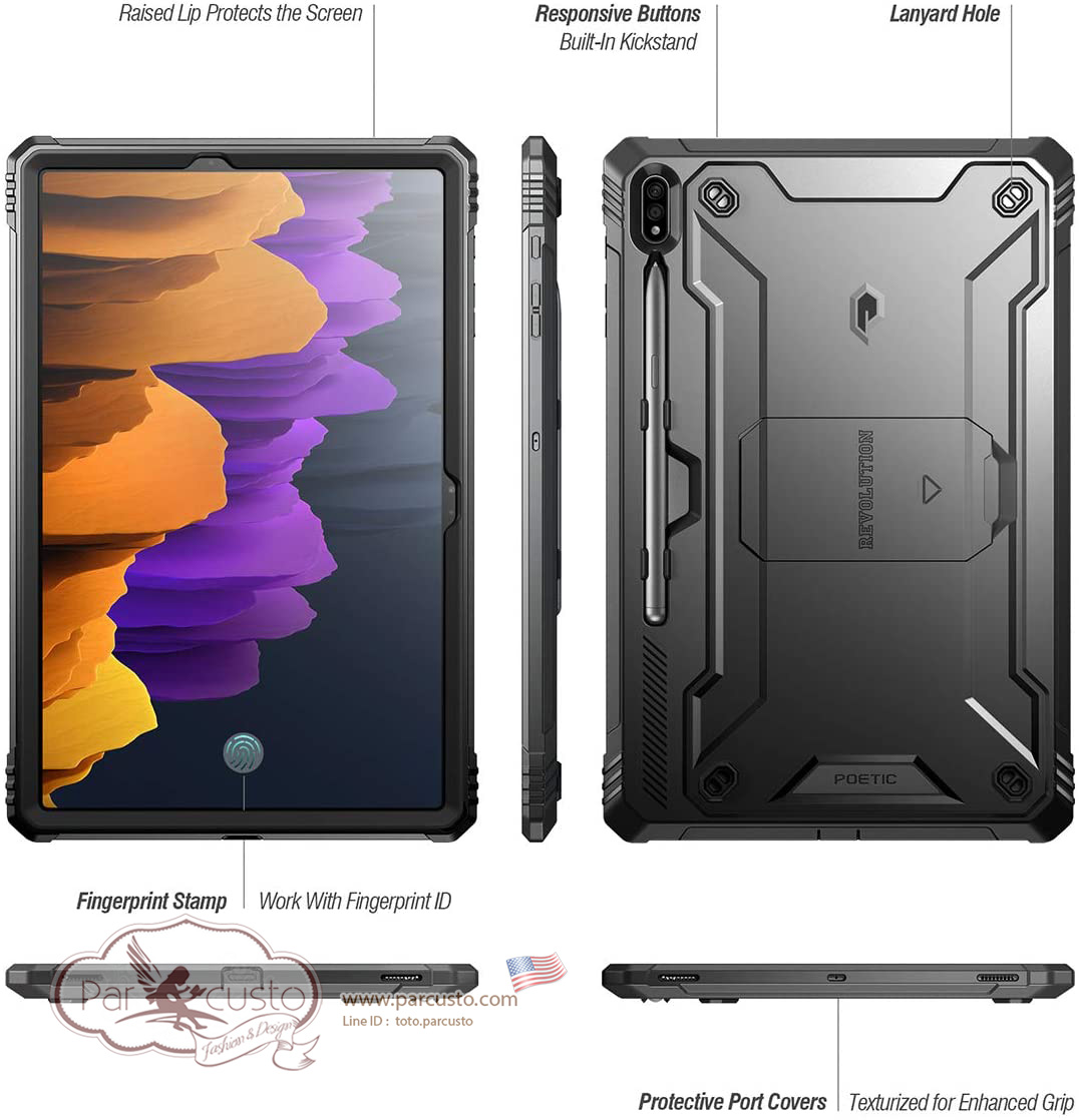 เคสกันกระแทก Samsung Galaxy Tab S7 Plus 12.4 inch 2020 [Revolution Series] จาก Poetic [Pre-order USA]
