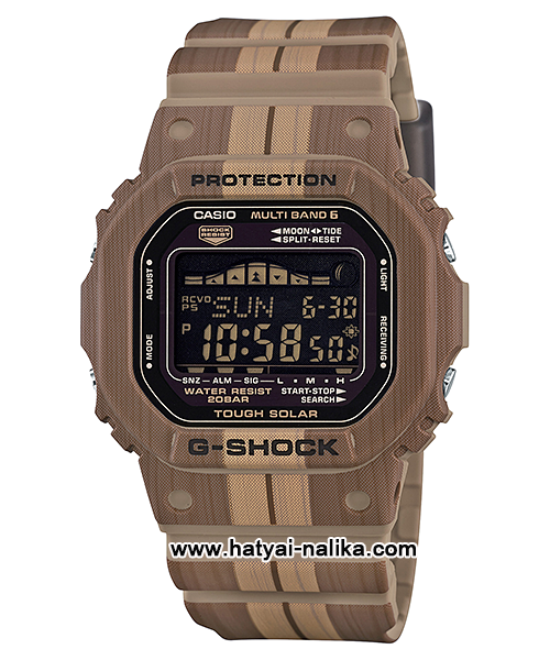 นาฬิกา Casio G-Shock Limited G-LIDE GWX-5600 Wooden Surfboard Pattern series รุ่น GWX-5600WB-5 (นำเข้า Europe) ของแท้ รับประกัน1ปี