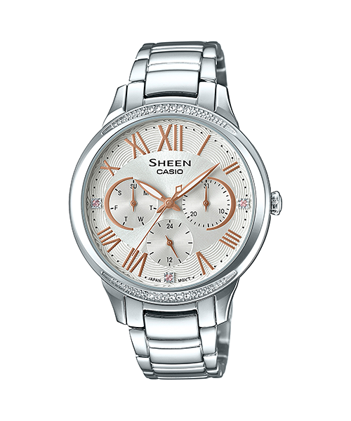 นาฬิกา คาสิโอ Casio SHEEN MULTI-HAND SHE-3058 series รุ่น SHE-3058D-7A ของแท้ รับประกัน1ปี