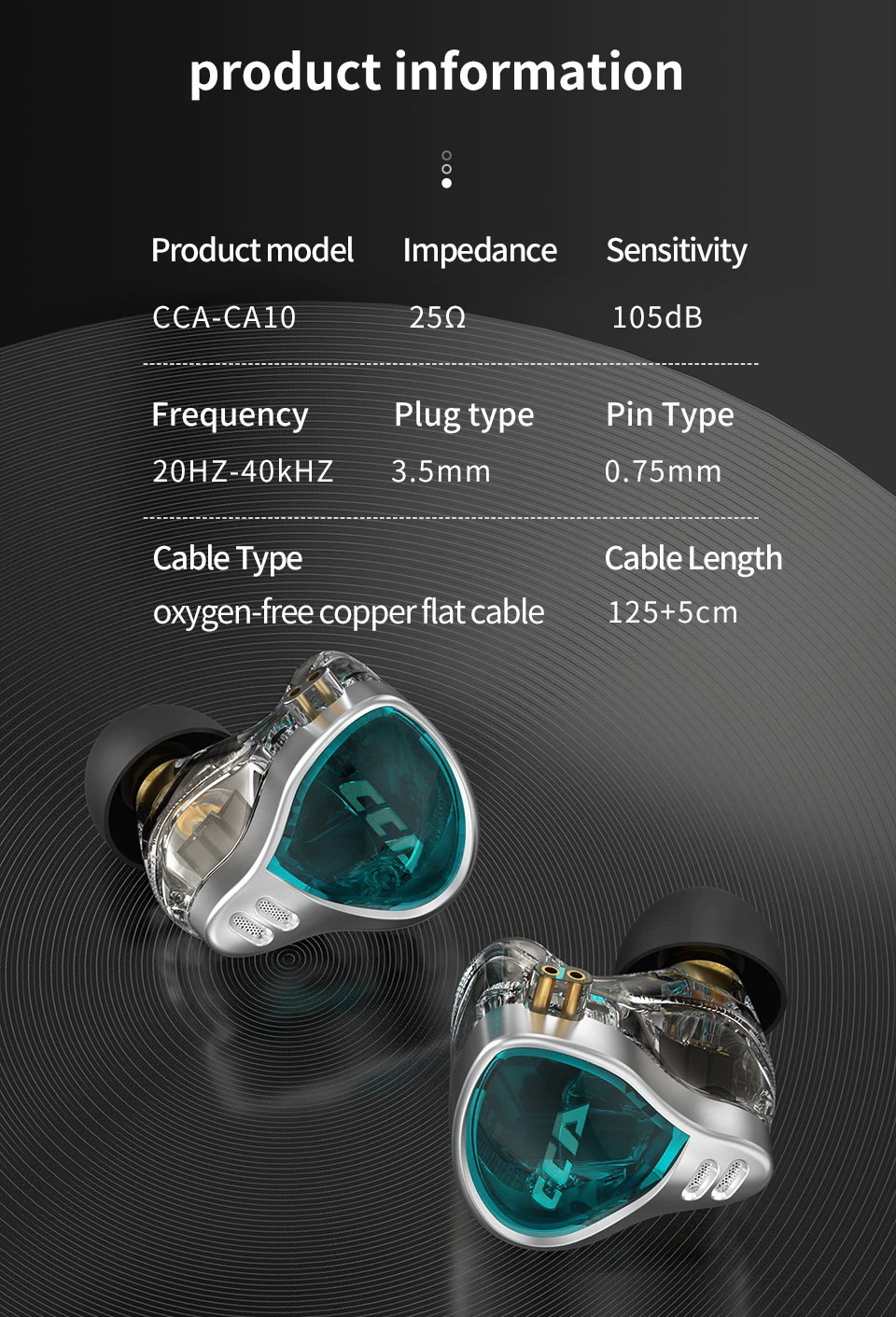 ขาย CCA CA10 หูฟัง Pure Balanced 5 ไดรเวอร์ 5BA ประกันศูนย์ไทย