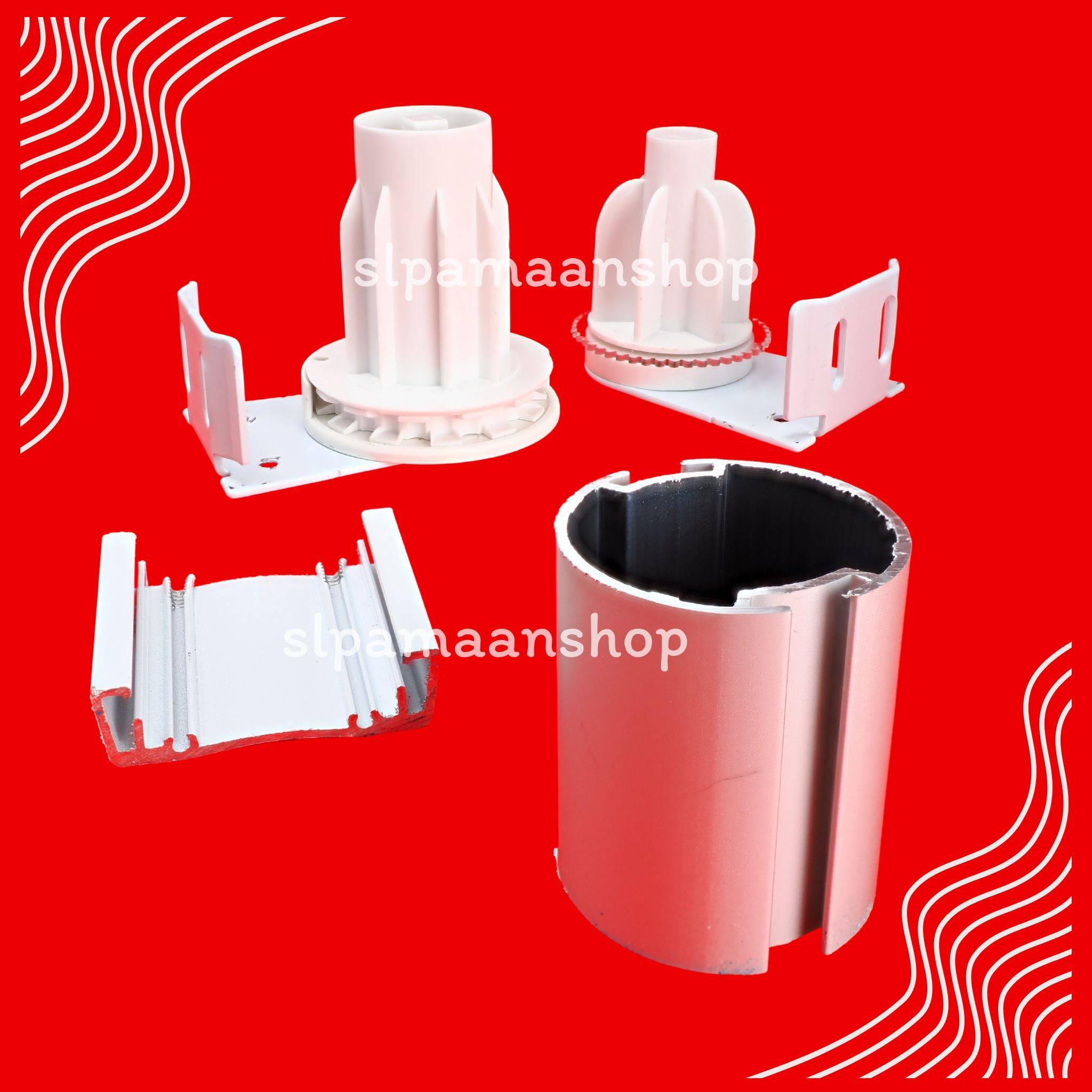 หัว-ท้ายรางม่านม้วน ขาจับรางม่านม้วน อุปกรณ์ม่านม้วน Kacee