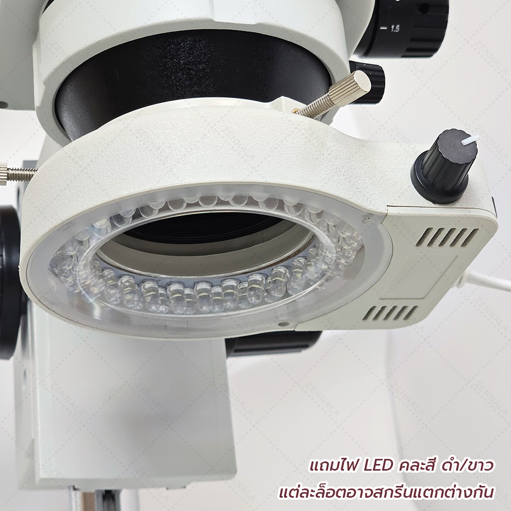 กล้องจุลทรรศน์ SANQTID Stereo Microscope 7-50x (ฐานใหญ่) มีช่องต่อกล้องเสริมได้ รุ่น SQTD-750B