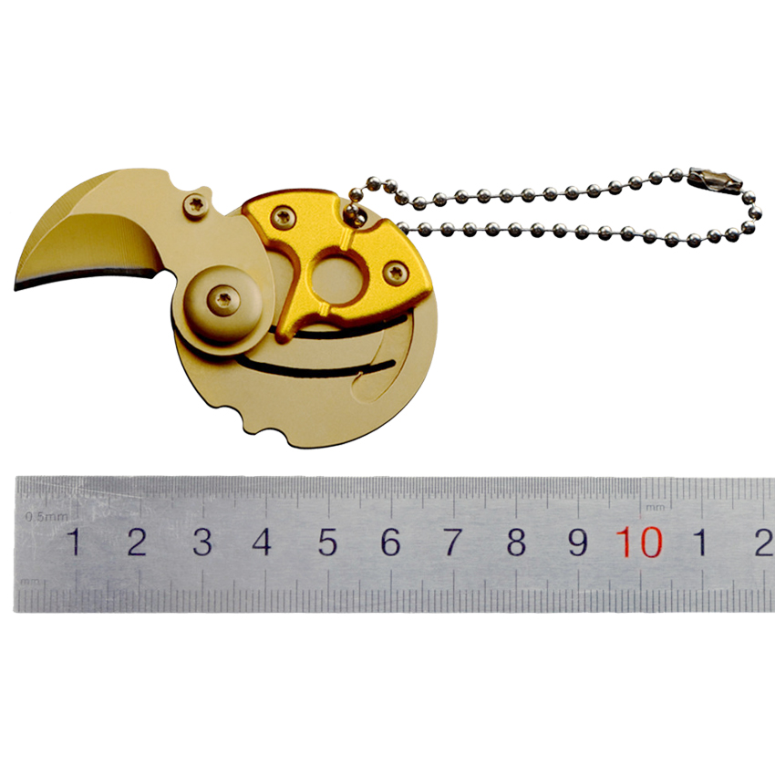 มีดพกห้อยคอ วงกลม (สีทอง-สีดำ)