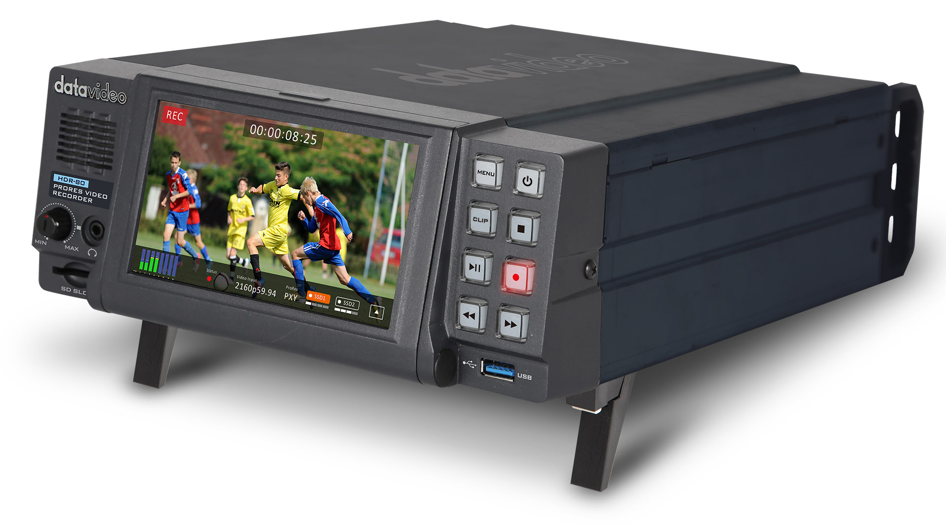 Datavideo HDR-80 HDD Recorder for SD/HD-SDI ProRes 4K Video Recorder- Desktop