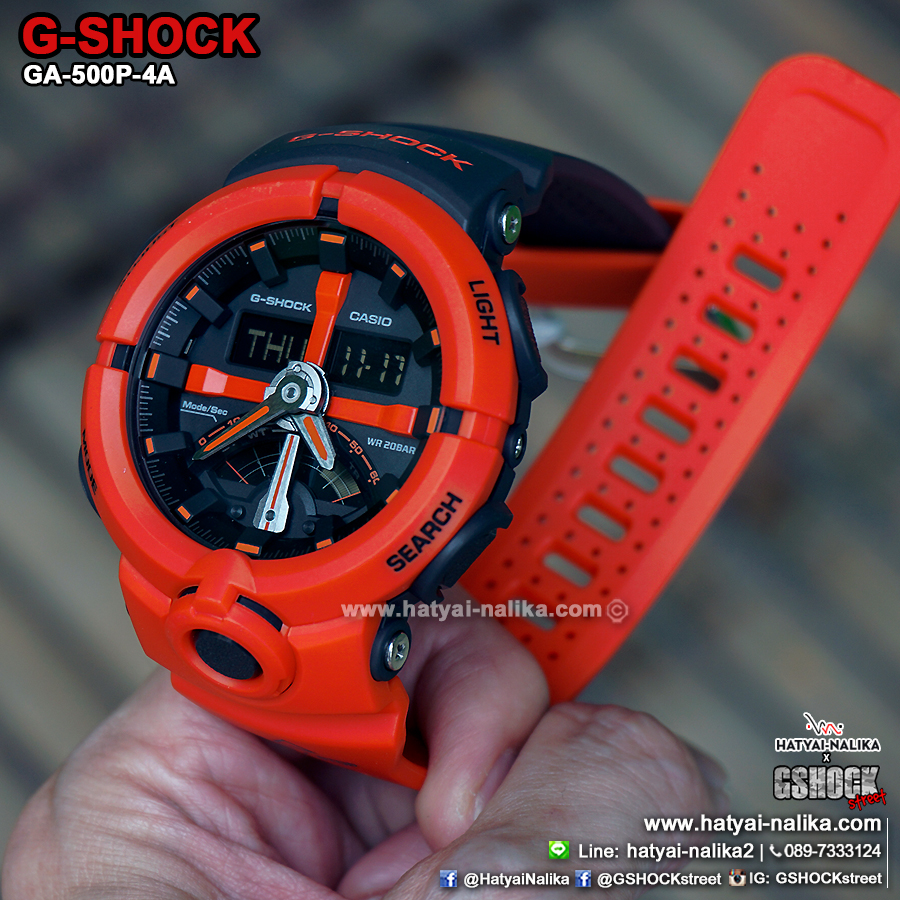 นาฬิกา Casio G-Shock GA-500P Punching pattern series รุ่น GA-500P-4A ของแท้ รับประกัน1ปี