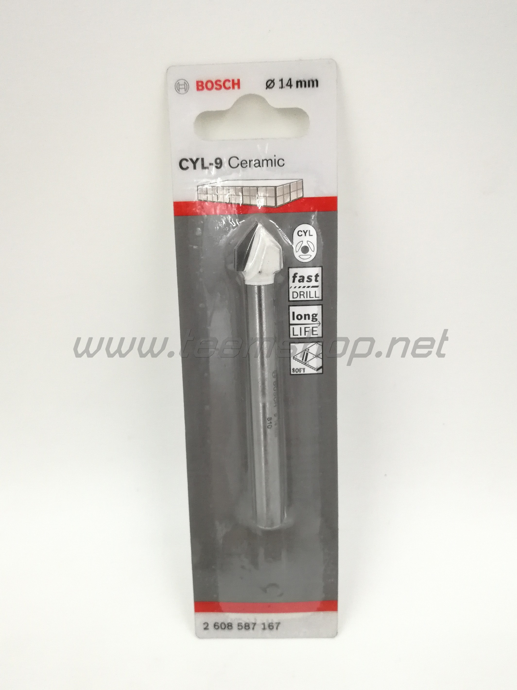 2608587167 BOSCH ดอกเจาะกระเบื้อง 14x90 mm CYL-9