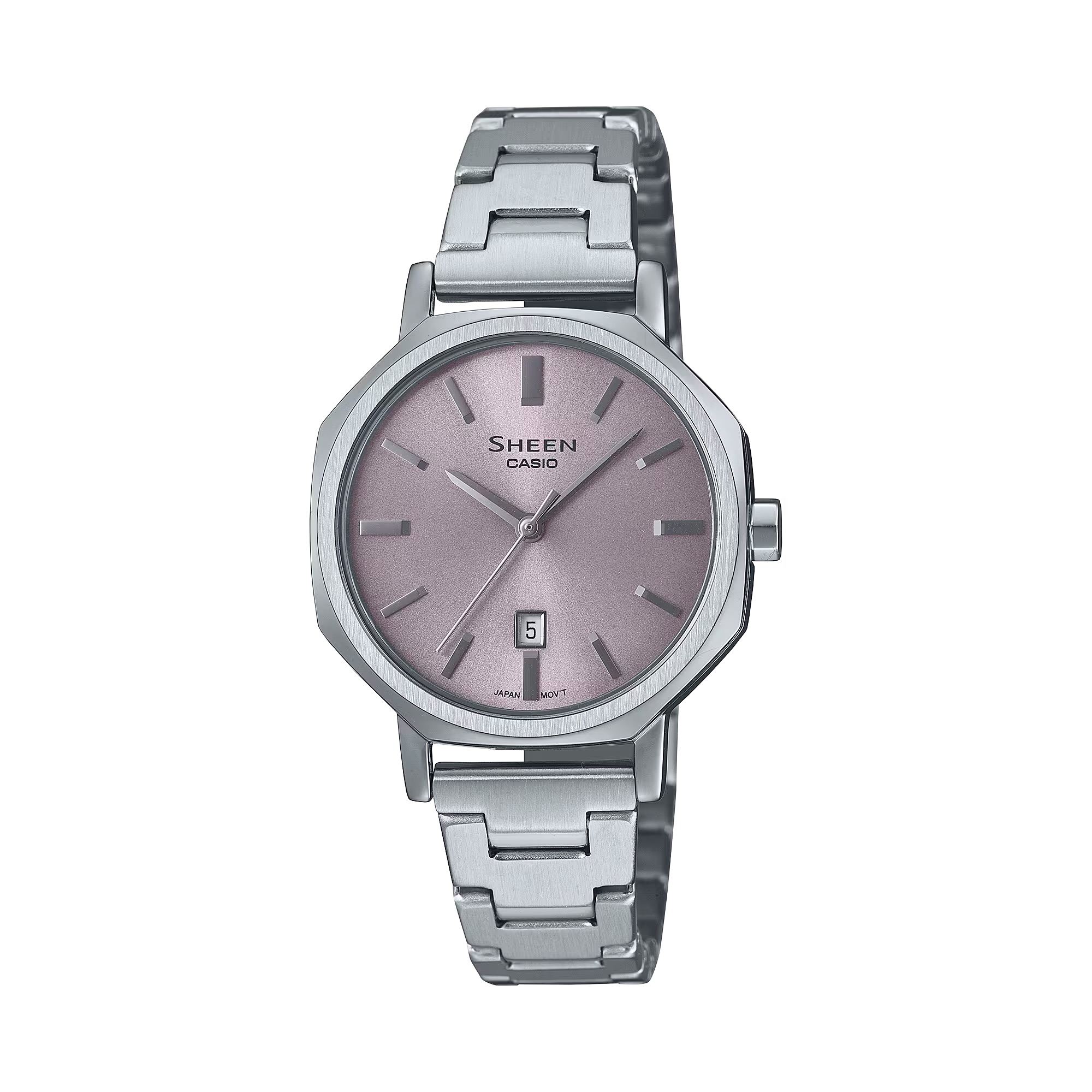 นาฬิกา คาสิโอ Casio SHEEN SAPPHIRE CRYSTAL คริสตัลแซฟไฟร์ SHE-4554 series รุ่น SHE-4554D-8A ของแท้ รับประกัน1ปี