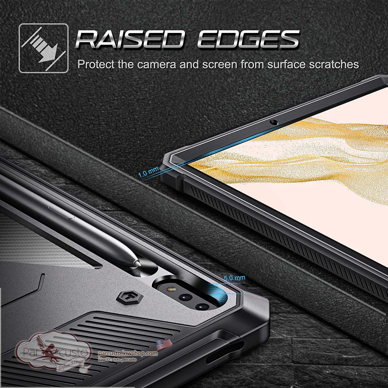 เคสกันกระแทก Samsung Galaxy Tab S8 Plus 2022/S7 FE 2021/S7 Plus 2020 12.4 นิ้ว [Tuatara] จาก Fintie[Pre-order USA]